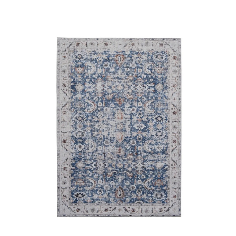 Vercai Rugs Teppich Visco Floral in Elfenbein und Blau, B/T: 60 x 230 cm - Bild 2