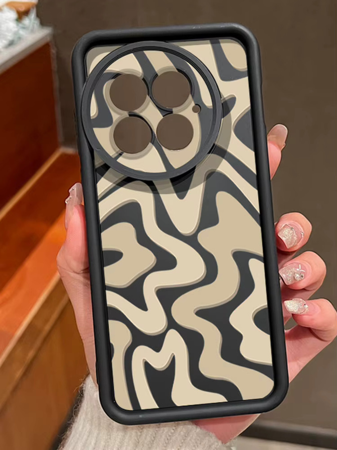 Stoßfeste Handyhülle mit gestreiftem Muster für OnePlus Modelle in Schwarz und Multicolour aus weichem TPU - Bild 4