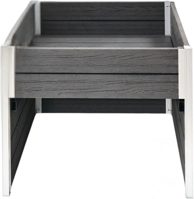 TRUTZHOLM 2in1 Hochbeet mit Mährobotergarage in Holzoptik, Farbe Anthrazit, B: 73 cm, T: 79 cm, H: 56 cm - Bild 1