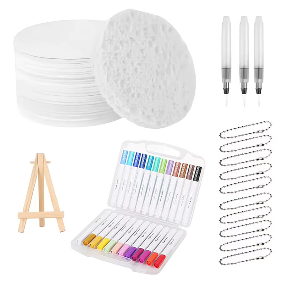 Shunmaii Magic Puffy Paint Kit mit 12 Markern und 10 Schaumstoff-Textur-Malpapieren in Mehrfarbig für 3D-Zeichnungen - Bild 1