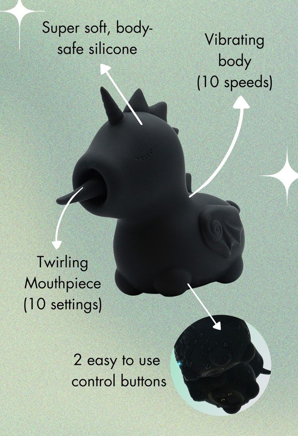Auflegevibrator Wild Spirit im Einhorn-Design in Schwarz - Bild 4