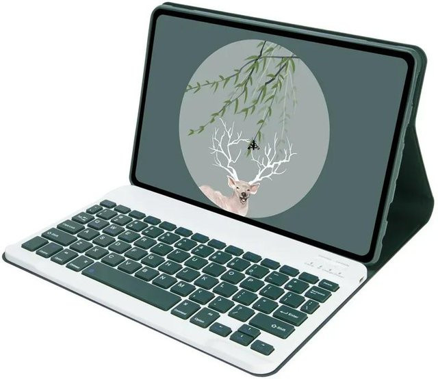 Samsung Galaxy Tab S6 Tastaturhülle mit Ständer in Grün für SM-T860 und SM-T865 - Bild 1