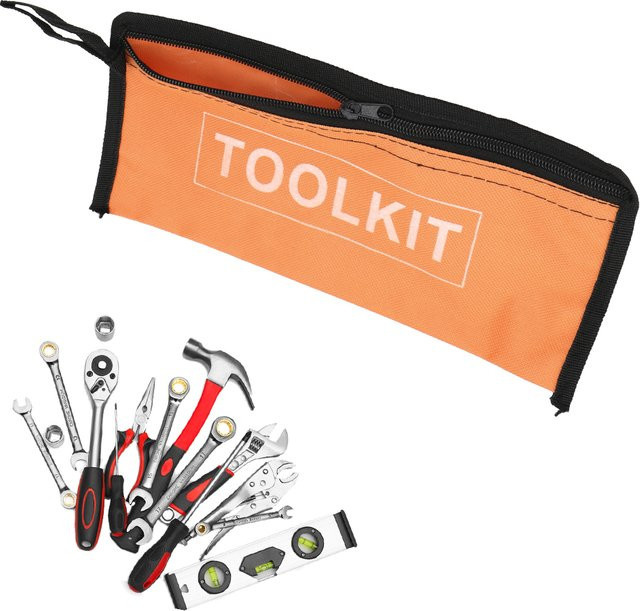Multifunktionale Werkzeugtasche von NICEYARD als wasserdichter Organizer aus Oxford-Segeltuch in Schwarz und Orange - Bild 1