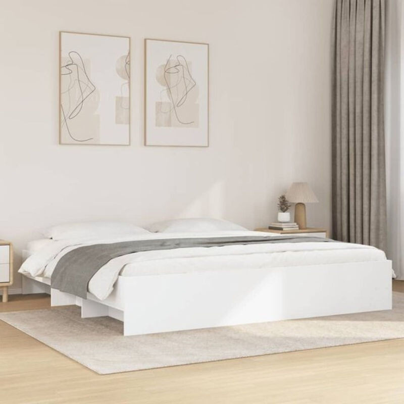 Vidaxl Funktionsbett aus Holzwerkstoff in Weiß, B/T: 180 x 200 cm - Bild 1