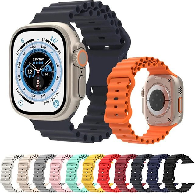 QUERPXAF Uhrenarmband Silikon, Schwarz, Unisex - Bild 1