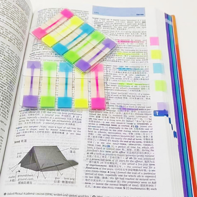 PRONOTI Neon-Haftnotizen und Registerflaggen in Mehrfarbig für Büro und Schule - Bild 1