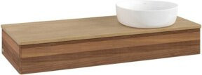 V&B Waschtischunterschrank Antao mit Beleuchtung, Farbe Honig-Braun, B/T/H: 120 x 50 x 50 cm - Bild 1