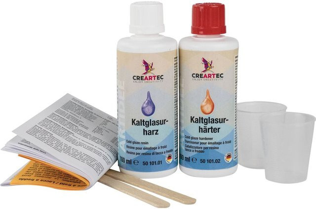 CREARTEC Kaltglasur Transparent Hochglanz Lösungsmittelfrei 200 ml - Bild 1