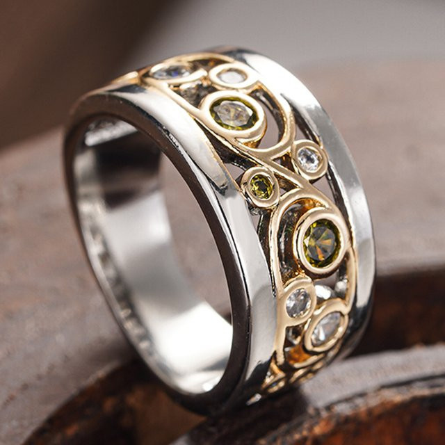 Huitan Ring, Bicolor, Brillant, Zirkonia, Damen - Bild 1