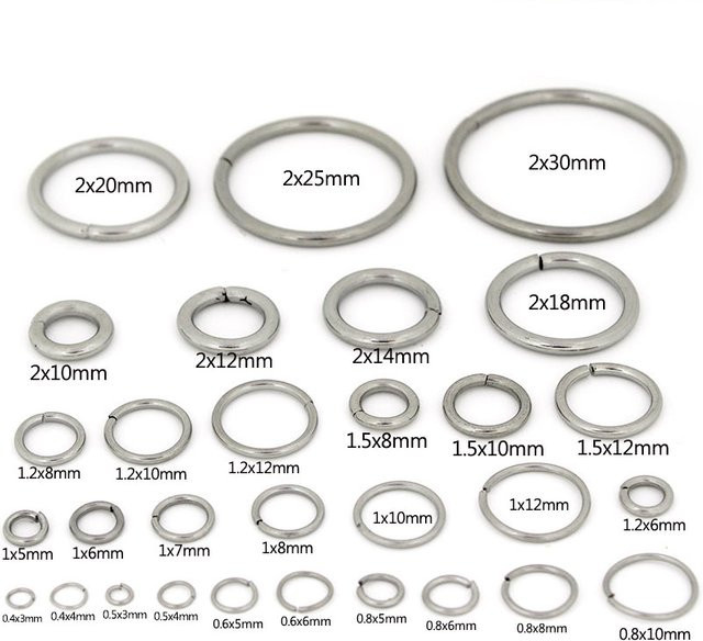 SUMOORL Binderinge Edelstahl, Silber, 3–25 mm - Bild 1