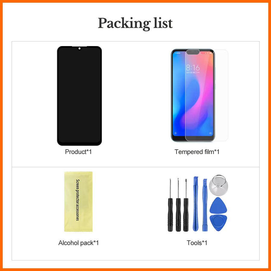 Xiaomi Redmi 10A LCD Display Touchscreen Digitalisierer Baugruppe mit Rahmen in Schwarz 6,53 Zoll - Bild 6