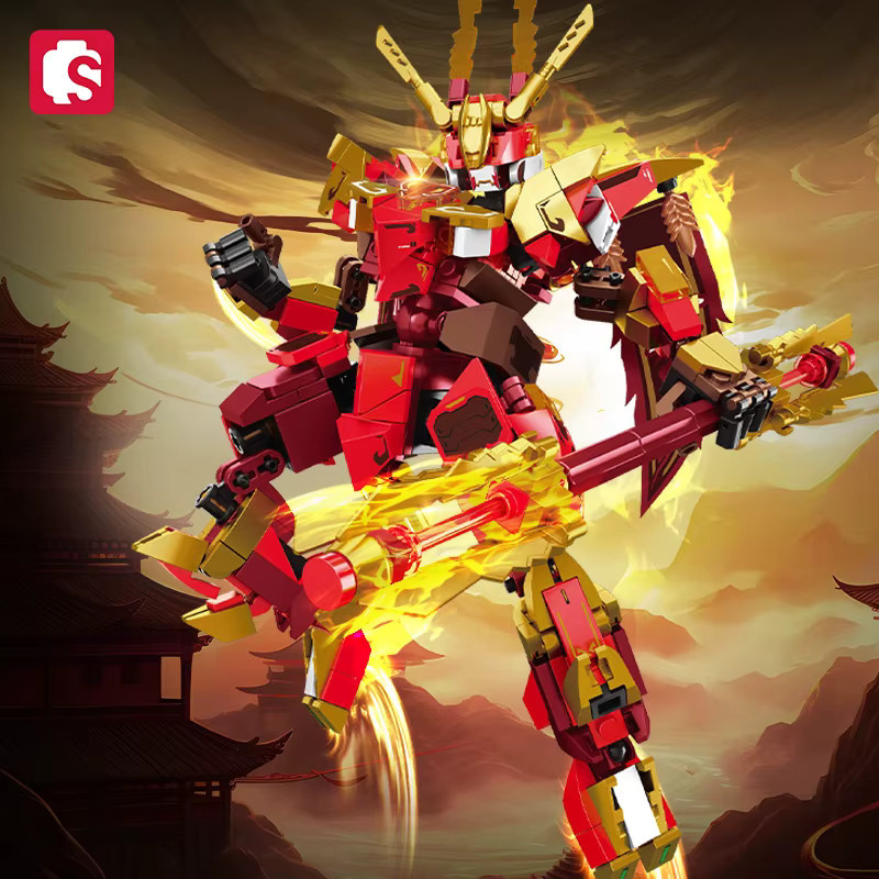 SEMBO BLOCK Mechaniker Serie Monkey King Transforming Modell Kit Mecha Bausteine MOC Montage Ziegel Spielzeug für Jungen - Bild 2