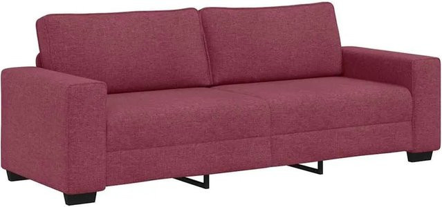 vidaXL 3-Sitzer-Sofa in Weinrot mit Stoffbezug und Armlehnen - Bild 1