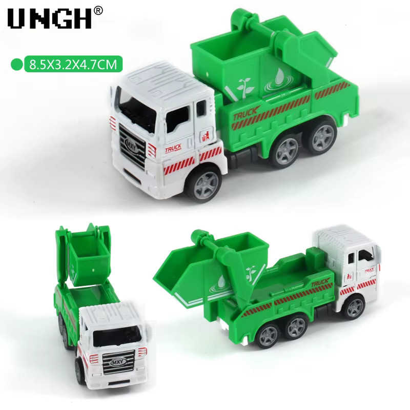 UNGH Mini Inertial Pull Back Hygiene Lkw, Spielzeug Auto Modell, 4-teiliges Set - Bild 2