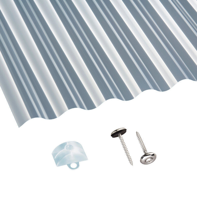 Scobalit Terrassendach-Set aus PET Sinusplatte, transparent, 1,1 mm Dicke - Bild 1