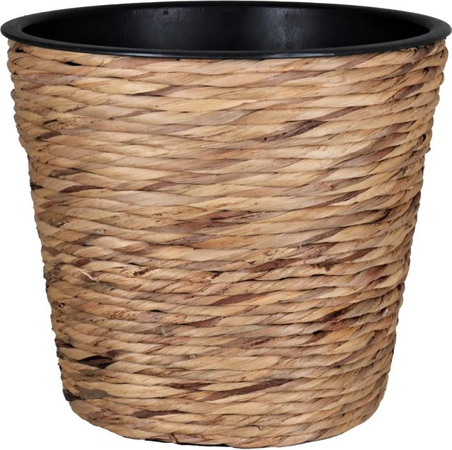 A.H.G. Übertopf Sticking Roll aus Wasserhyazinthe in Braun, Durchmesser: 16 cm, Höhe: 14 cm - Bild 1