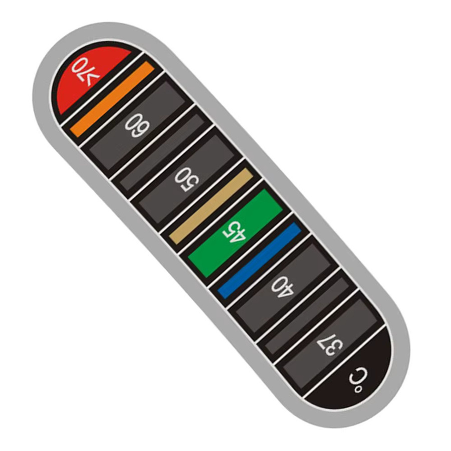 Aideepen Tragbares Verfärbungsthermometer für Wasser und Kaffee in Multicolour, Temperaturtester von 0 bis -70 Grad Celsius, Wasserdichter Aufkleber für Home und Küche - Bild 4