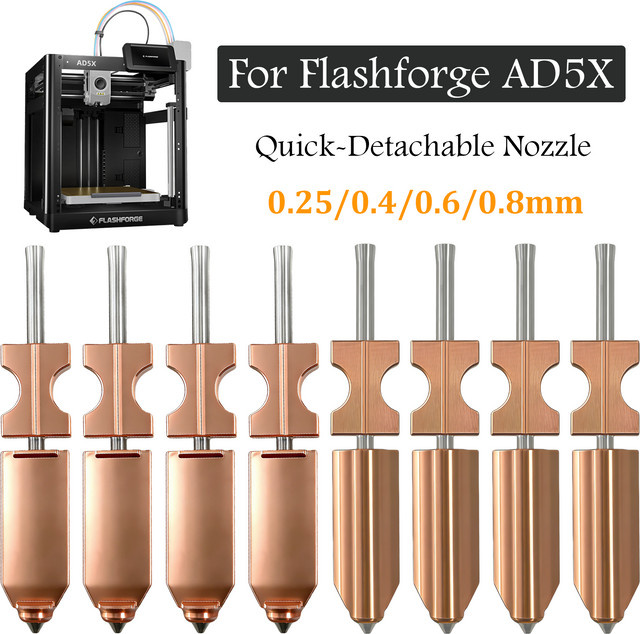 FlashForge AD5X HTR High-Flow Düse bis 550 °C, schnell abnehmbares Hotend-Zubehör für FDM-Drucker - Bild 1