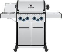 Broil King Gasgrill Baron S 490 IRX in Silber mit Infrarot-Zusatzbrenner, Rotisserie und Seitenbrenner aus Edelstahl - Bild 1
