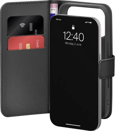 Puro Wallet Stand Case für iPhone 17 Pro Max in Schwarz - Bild 1