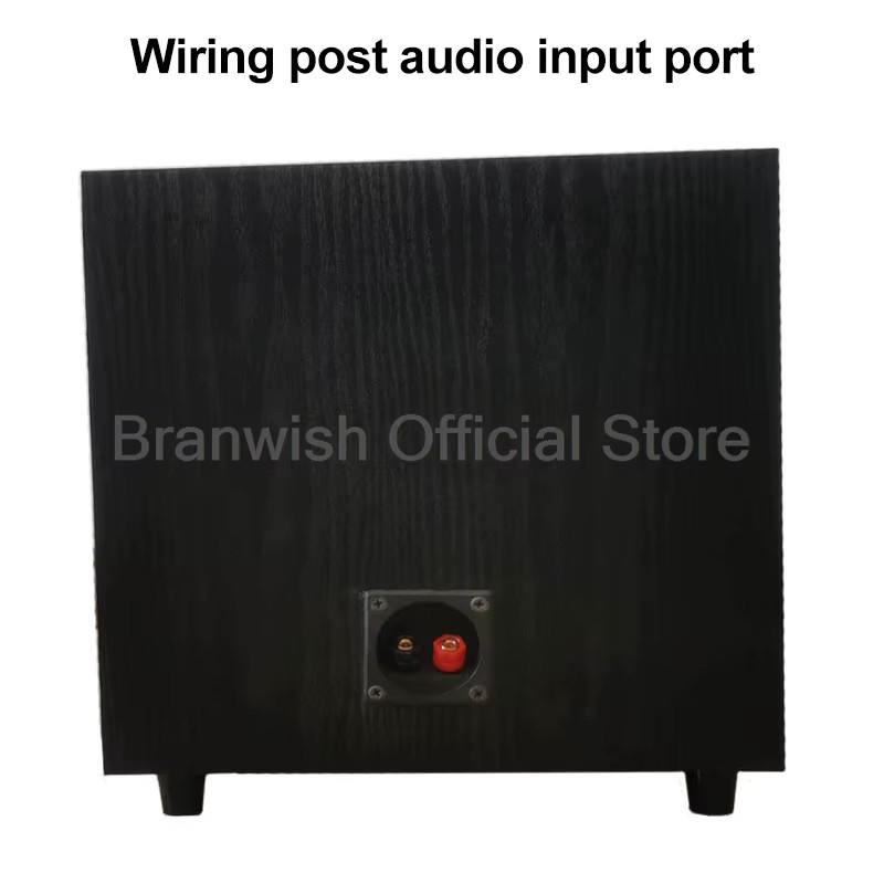 Branwish 10 Zoll 500 W Passiv-Subwoofer in Schwarz/Applewood für Heimkino und Desktop - Bild 5