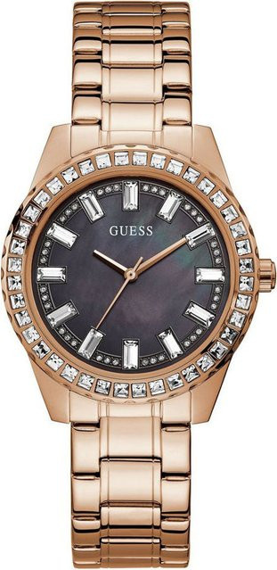 Guess Damenuhr, Edelstahl, Roségold, Diamantbesetzt, Quarz, 38 mm - Bild 1
