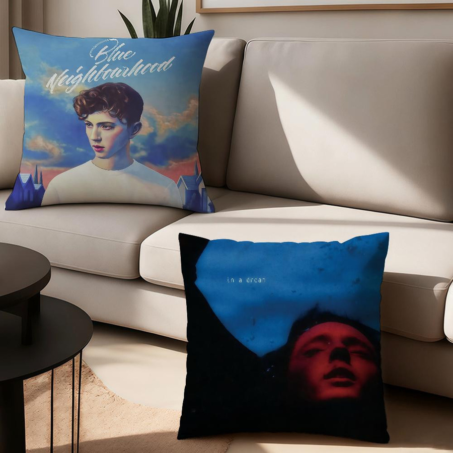 Kissenbezug Troye Sivan Blue Neighbourhood in Blau, B/B: 18 x 18 cm - Bild 1