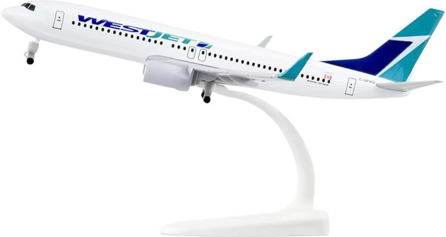 ZOCO Westjet Airlines B737 Flugzeugmodell, 1:300, Metall, 20cm - Bild 1