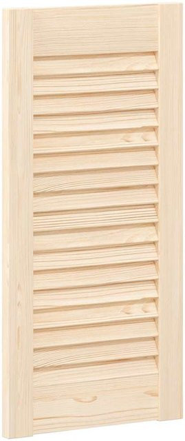 Schranktür mit Lamellendesign von Yiwydaa aus Massivholz Kiefer in Beige, B/H: 61,5 x 29,5 cm - Bild 1