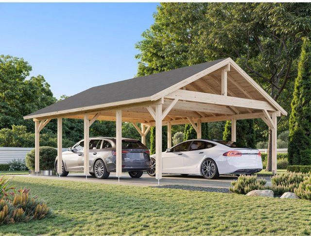Palmako Carport Robert in Weiß lackiert B: 555 cm, T: 732 cm - Bild 1