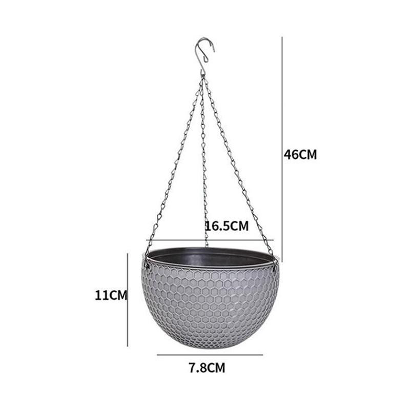 Hängeampel Courage on Earth in Grau aus Kunststoff im Waben-Design mit Durchmesser: 16,5 cm - Bild 2