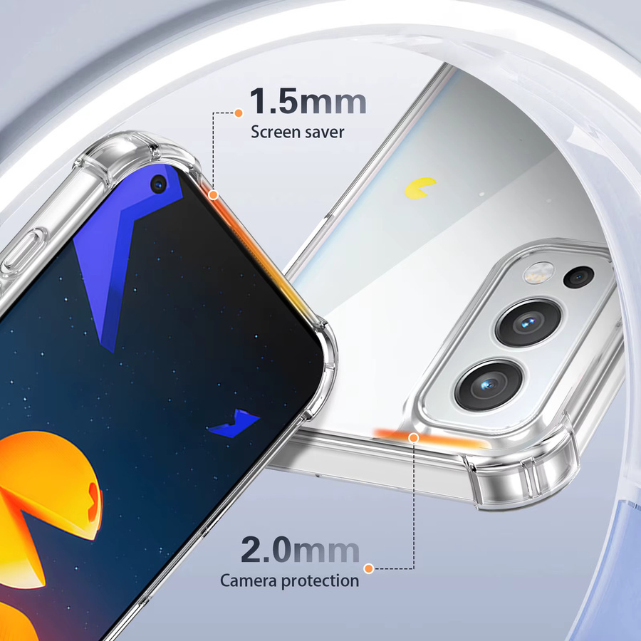 OnePlus Nord2 Schutzhülle aus Silikon mit transparenter, matter Rückseite und stoßfestem Luftpolster-Design in Transparent - Bild 3