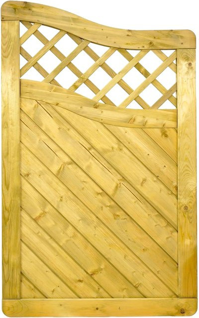 GartenLand Massivzaun INNSBRUCK Holzzaun aus Fichte mit Bogen und Rankgitter, Grün, kesseldruckimprägniert, B/H: 90 x 150/135 cm - Bild 1