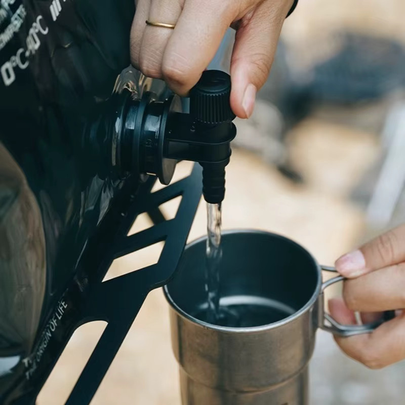 Shine Trip Tragbarer Falteimer für den Außenbereich in Beige mit großer Kapazität für Trinkwasser aus Lebensmittelqualität - Bild 4