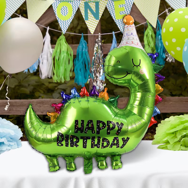 ZQNYCY Grüne Dinosaurier-Folienballons, Cartoon-Ballon - Bild 2