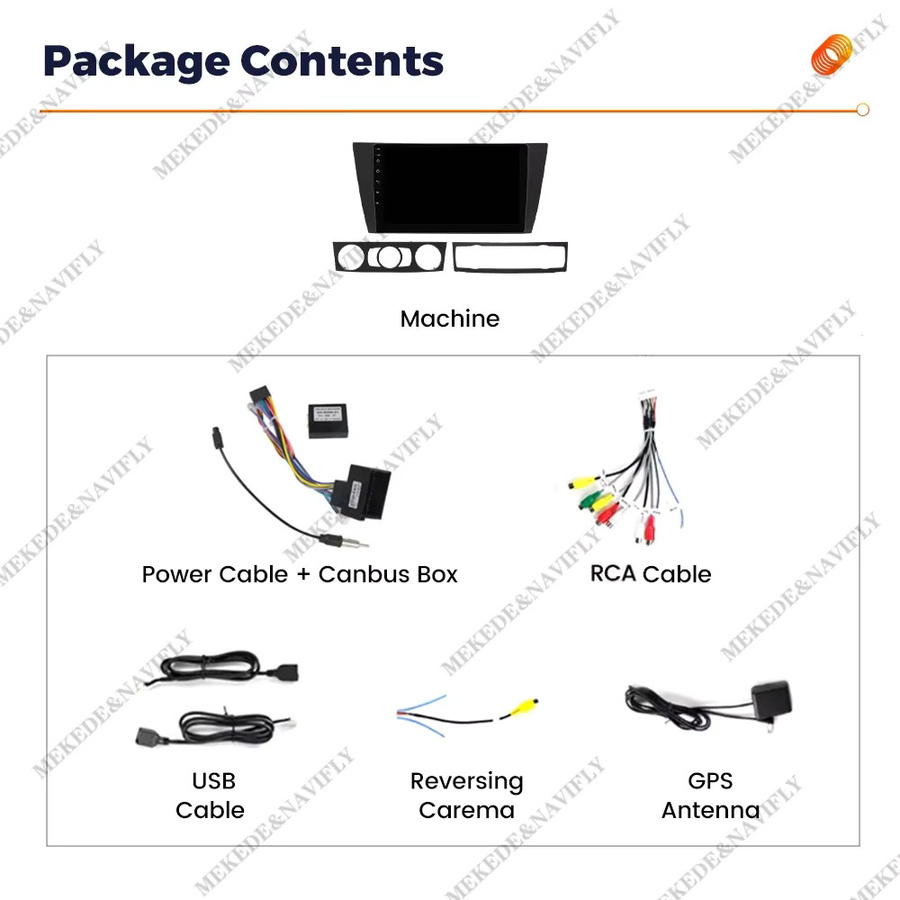 MEKEDE Android 14 Auto Radio Stereo MP5 Player mit GPS Navigation und WIFI für BMW 3-Serie E90 E91 E92 E93 in Schwarz mit Carplay - Bild 6