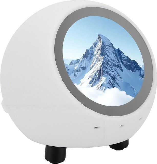 Fishine KI Schreibtisch Roboter Begleiter mit 1,28 Zoll Bildschirm, Sprachaktivierung, Bluetooth 5.0 und WiFi, Grau - Bild 1