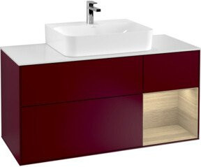 V&B Waschtischunterschrank Finion mit Wandbeleuchtung in Weiß, Breite: 120 cm, Tiefe: 50,1 cm, Höhe: 50,1 cm - Bild 1