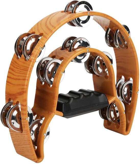 TOMTOP JMS Handglocken-Tamburin, Schlaginstrument, orange - Bild 1