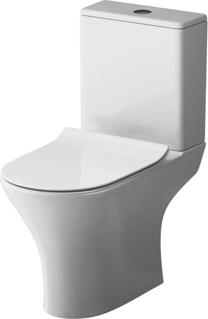 AM.PM Stand WC Flash CNA8600PSC FlashClean mit Softclosing-Sitzabdeckung, spülrandlos, Tiefspülung, Weiß, B/T/H: 35,0 x 35,0 x 77,0 cm - Bild 1