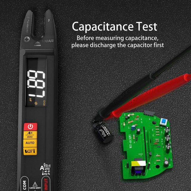 BSIDE U1 Digitales Zangenmessgerät mit T-RMS Funktion, Professionelles DC/AC Amperemeter und Elektrischer Tester für Auto-Multimeter-Messungen bis 100A - Bild 1