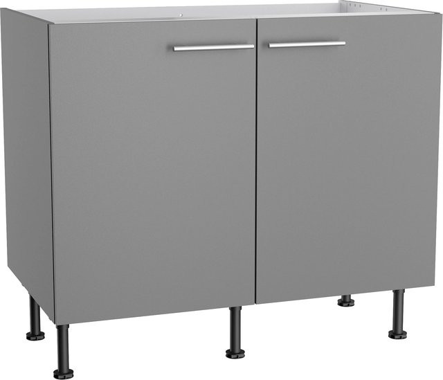 Optifit Küchen-Spülenunterschrank Mats825 in Basaltgrau, B/T/H: 100 x 58,4 x 87 cm - Bild 1