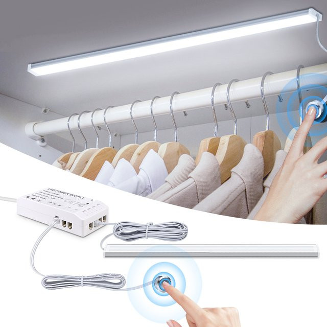CHNAITEKE LED-Lichtleiste in Weiß mit Touch-Sensor und Dimmschalter für Schrankbeleuchtung und Küche - Bild 1