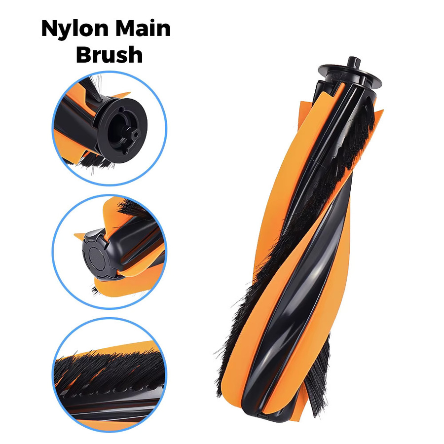 WINDNINJA Hauptbürste für JONR P20 PRO T5 Pro und Midea V12 Pro Saugroboter Bodenreiniger Rollenbürste in Orange - Bild 4
