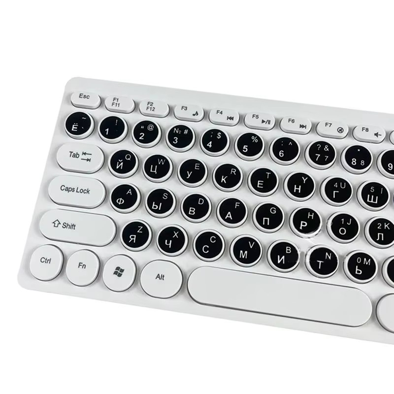 SD&HI Russische Tastaturaufkleber mit kyrillischem Schriftsystem, transparente Schutzfolie mit schwarzen Buchstaben für PC und Laptop - Bild 2