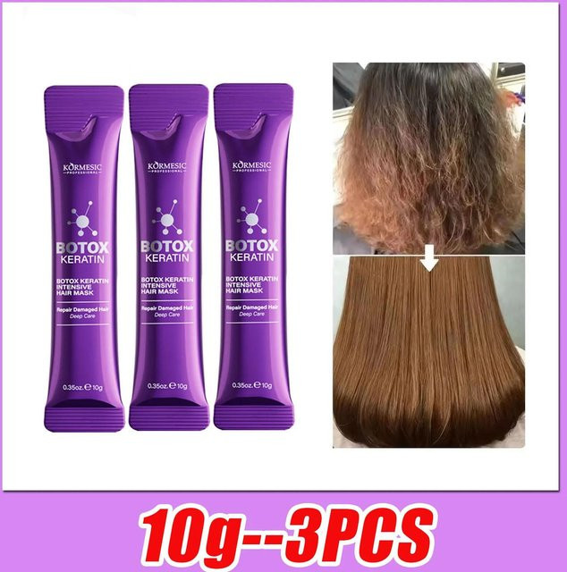 KORMESIC Botox Keratin Intensive Haarkur, 3x 10g, für strapaziertes Haar - Bild 1