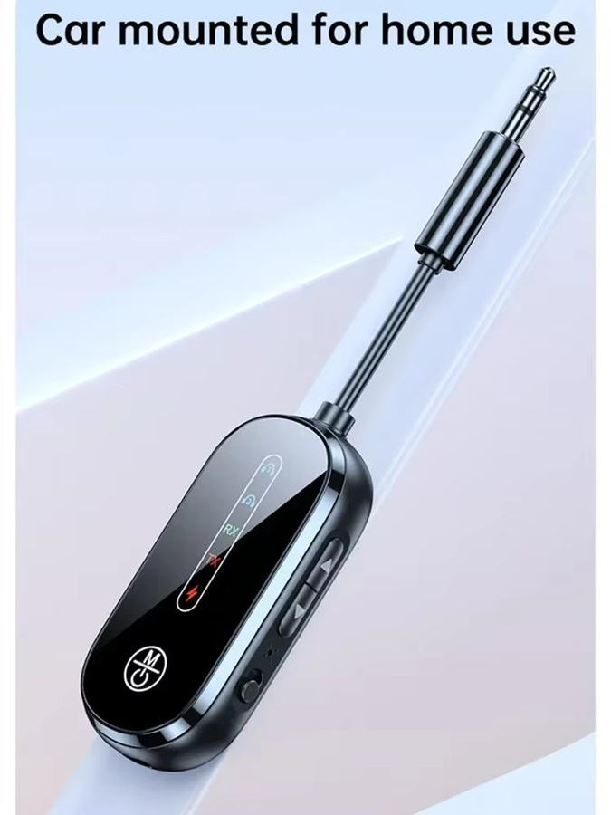 XIKCU 2-in-1 Bluetooth 5.4 Sender und Empfänger mit geringer Latenz und Dual-Verbindung, 3,5 mm Klinken-Adapter in Schwarz - Bild 7