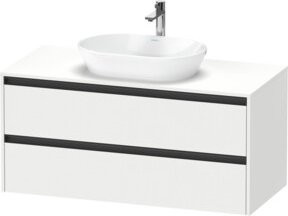 Duravit Waschtischunterschrank Ketho.2 in Weiß, wandhängend mit 1 Ausschnitt, Breite: 120 cm, Tiefe: 55 cm - Bild 1