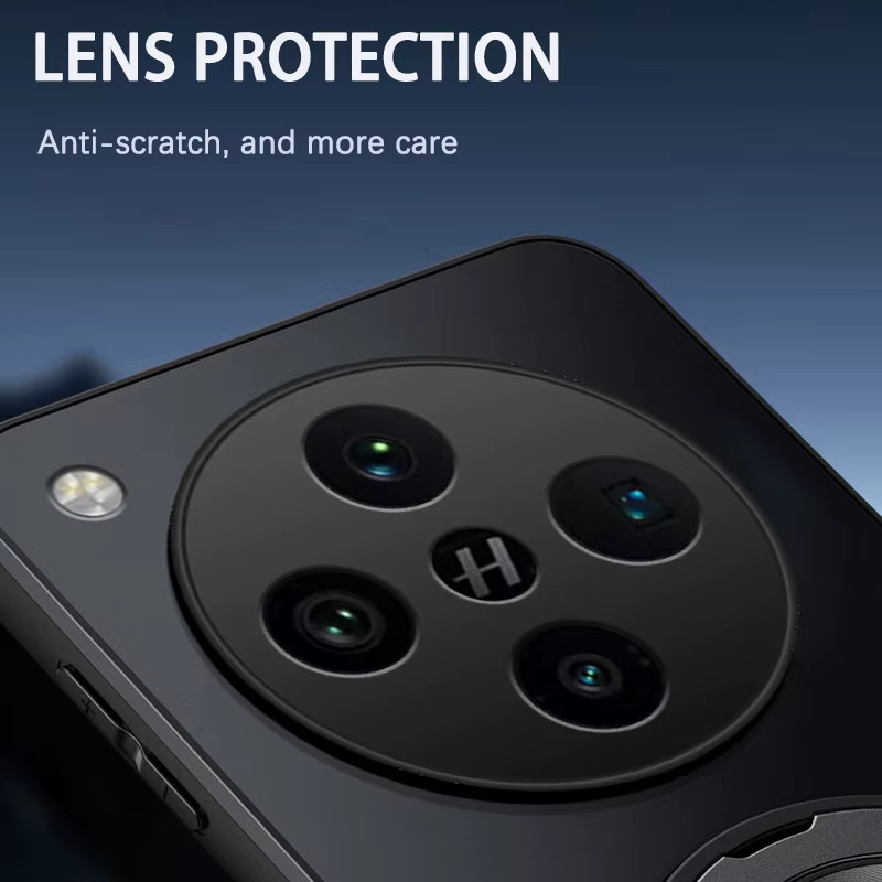 AG Frosted Schutzhülle für OPPO Find X3 Lite Neo X5 X6 X7 X8 Ultra X9 Pro mit Magnetischem 360-Grad-Drehständer und Linsenschutz in Schwarz - Bild 2