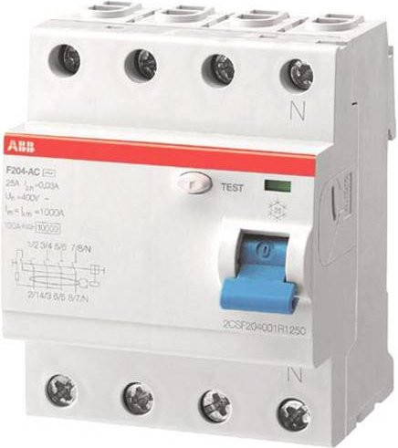 ABB FI-Schutzschalter F204A-40/0,03AP-R RCD 4-polig 40A 0,03A - Bild 1